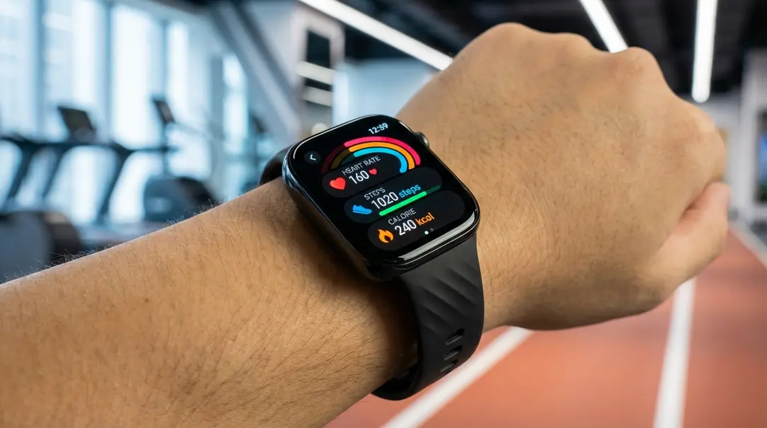 Image showing Redmi Watch 5 on Wrist with AMOLED Display