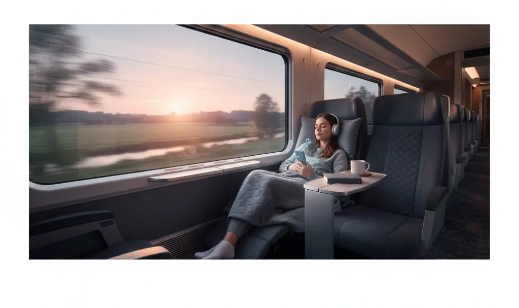 Image showing Serene Train Travel with Automatic Check-in