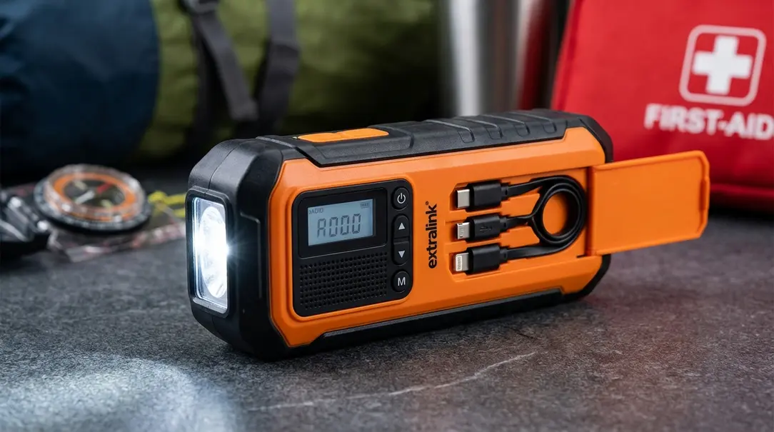 Extralink 3-in-1 Emergency Device: Your Essential Companion for Power, Communication, and Light