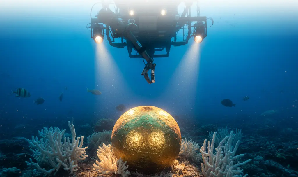 Surprise. The mysterious golden orb discovered on the ocean floor has been identified after more than two years.