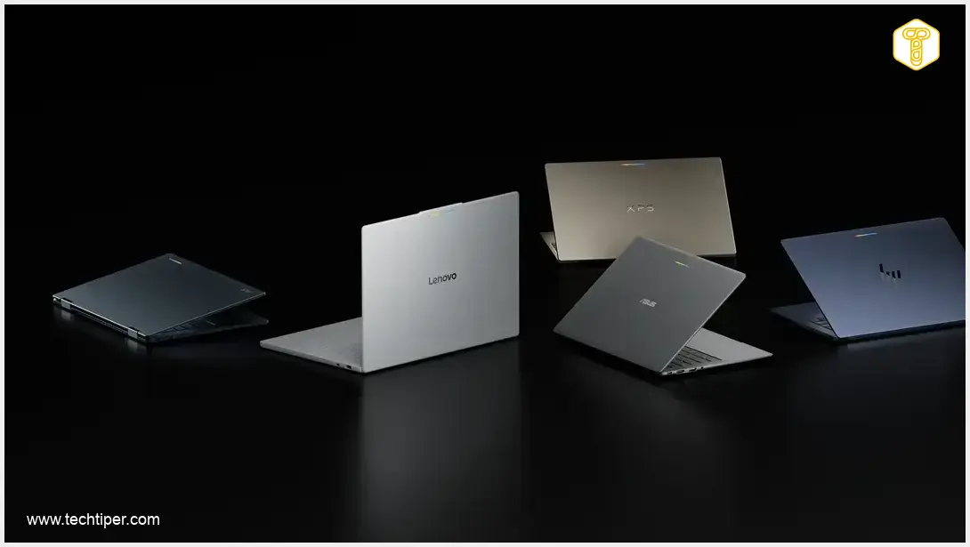 Image showing Googlebook laptop with Android-ChromeOS interface and smartphone integration