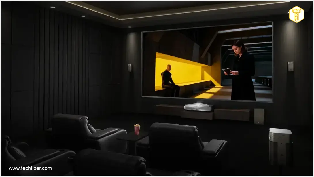 Image showing Hisense PX4 Pro Laser 4K Home Cinema Setup