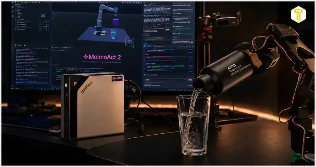 Image showing AMD Ryzen AI Max Plus 395 Robotic Arm Local AI